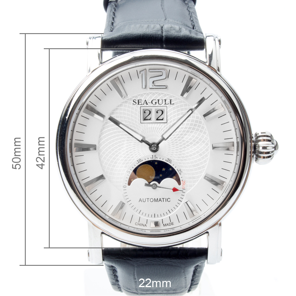 Ozean's Möwe - Automatikuhr mit echter Mondphasenanzeige - Herrenuhr – Bild 4
